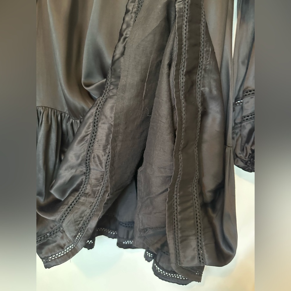 Cleobella Rose Mini Dress with Ruffled Drop Waist &Tassels, L/S, Size XS - Picture 9 of 15
